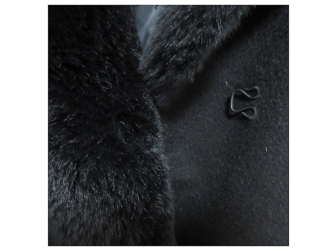 Abrigo largo con capucha de lana de alpaca y piel Max Mara Orilag Negro - vista 19