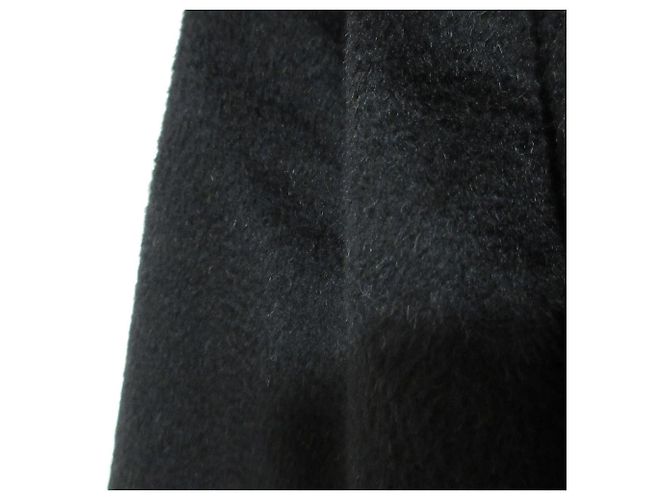Abrigo largo con capucha de lana de alpaca y piel Max Mara Orilag Negro - vista 5