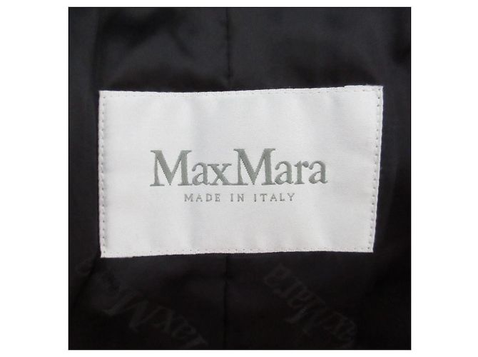 Abrigo largo con capucha de lana de alpaca y piel Max Mara Orilag Negro - vista 9