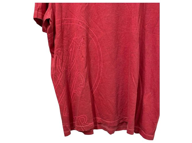 Camiseta de algodón con estampado de logo Moncler Roja - vista 4