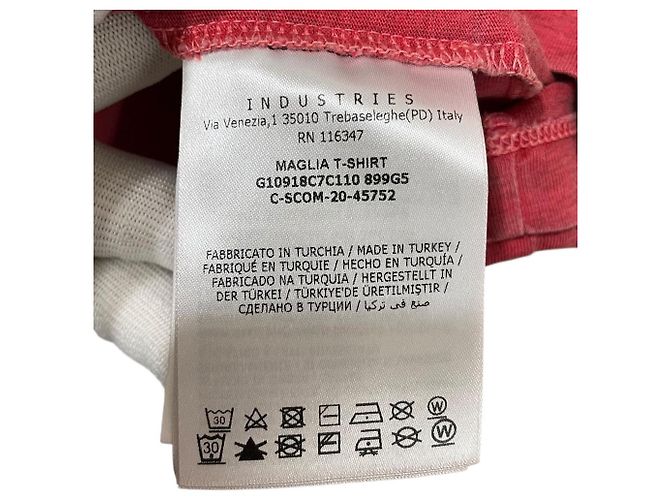 Camiseta de algodón con estampado de logo Moncler Roja - vista 7
