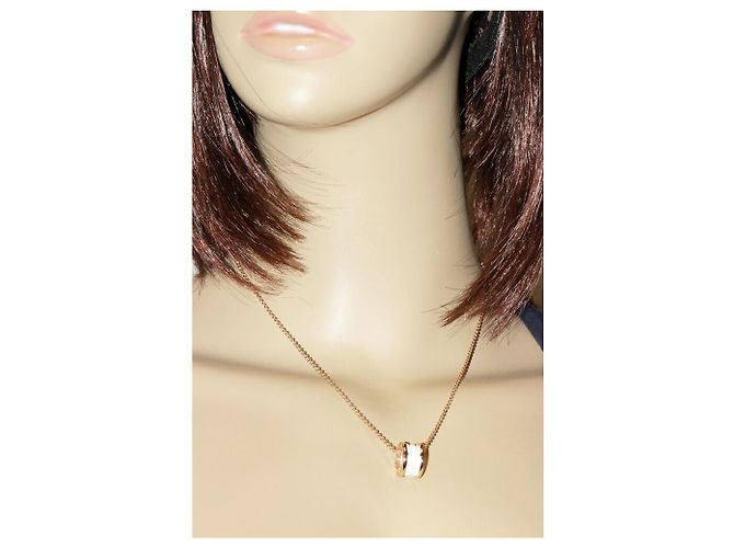 Bulgari Collana Pendente BVLGARI B.zero1 in Oro Rosa 750 e Ceramica Bianca Bianco - vista 2