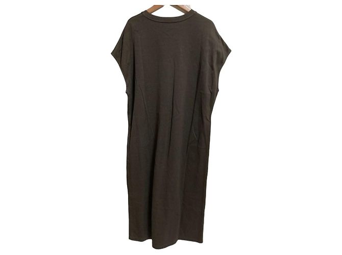 Autre Marque Vestido de jersey de algodón THE RERACS Verde Caqui - vista 2