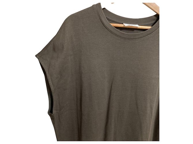 Autre Marque Vestido de jersey de algodón THE RERACS Verde Caqui - vista 3