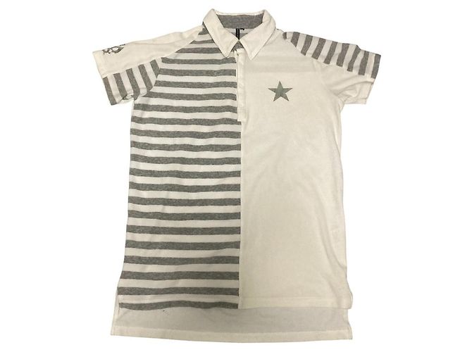 Autre Marque Camiseta de algodão de manga curta CIDAM da Russeluno Marrom Branco - vista 4