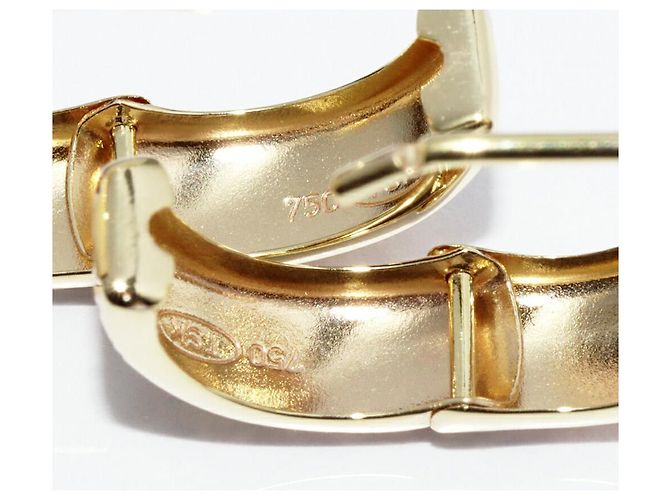 Autre Marque Au750 Dreifarbige Ohrringe Golden - Ansicht 4