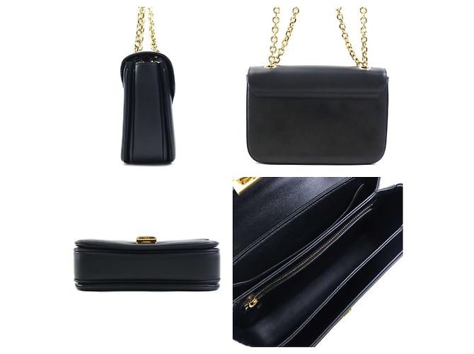 Céline Borsa a spalla Celine Small C in pelle nera Nero - vista 2