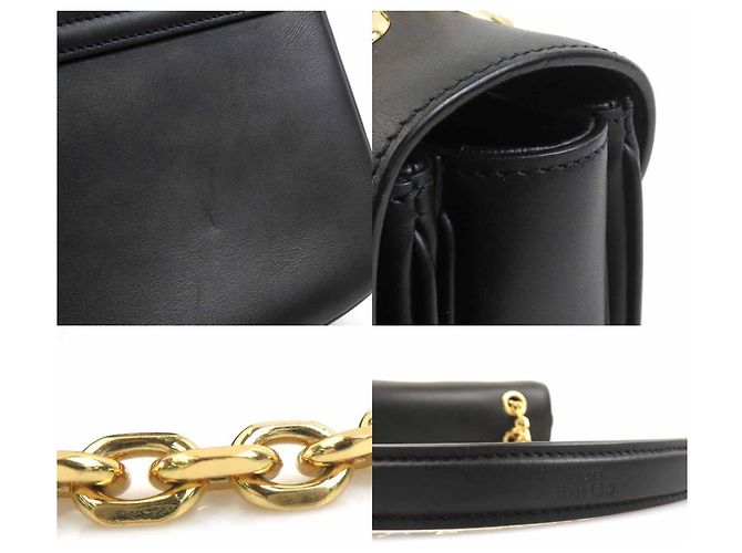 Céline Borsa a spalla Celine Small C in pelle nera Nero - vista 4