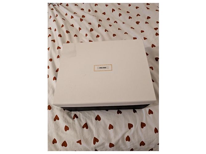 Borsa Tote Miu Miu in pelle bianca e blu Bianco Blu chiaro - vista 7