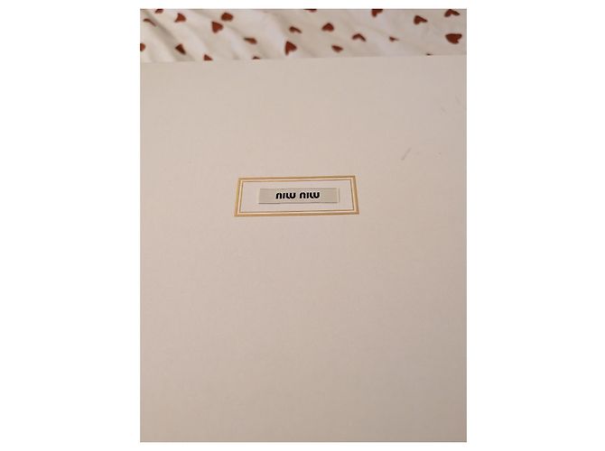 Borsa Tote Miu Miu in pelle bianca e blu Bianco Blu chiaro - vista 9