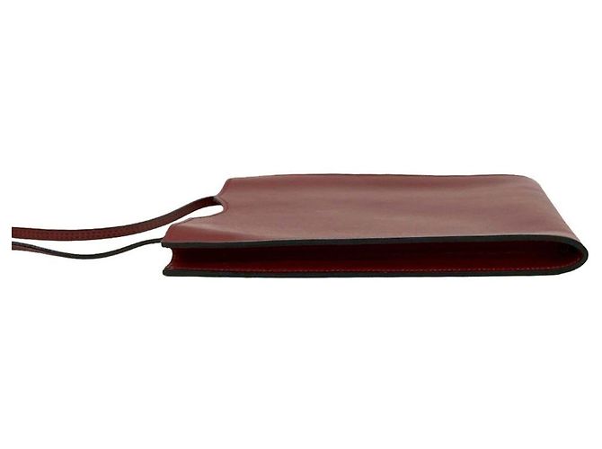Borsa a spalla in pelle di vitello Omeni Toe Box di Hermès Rosso - vista 5