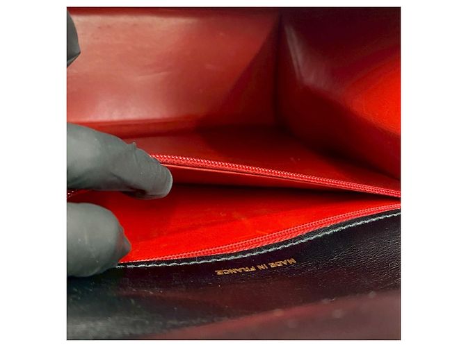 Céline Borsa in pelle con hardware logo circolare Celine Nero - vista 10