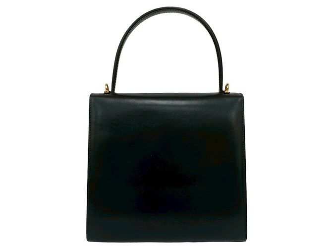 Céline Borsa in pelle con hardware logo circolare Celine Nero - vista 3