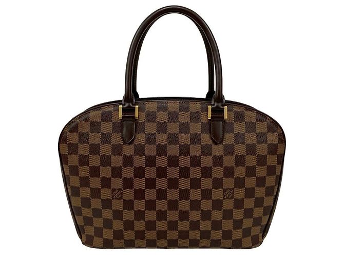 Borsa Louis Vuitton Saria Orizzontale Damier Marrone - vista 3