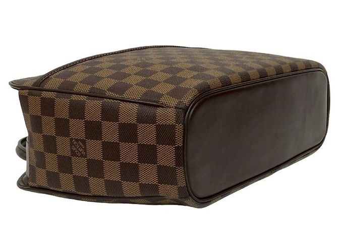Borsa Louis Vuitton Saria Orizzontale Damier Marrone - vista 7