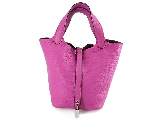 Borsa a mano/tote bag Hermès Picotin Lock PM Rosa - vista 2