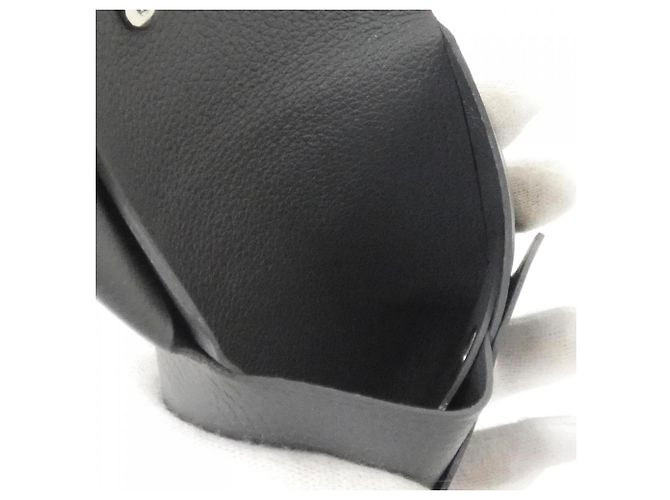 Monedero Duo Calvi de Hermès Castaño - vista 5