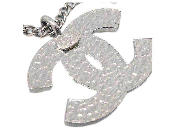 Pendente Chanel CC Logo in metallo Argento - vista 4