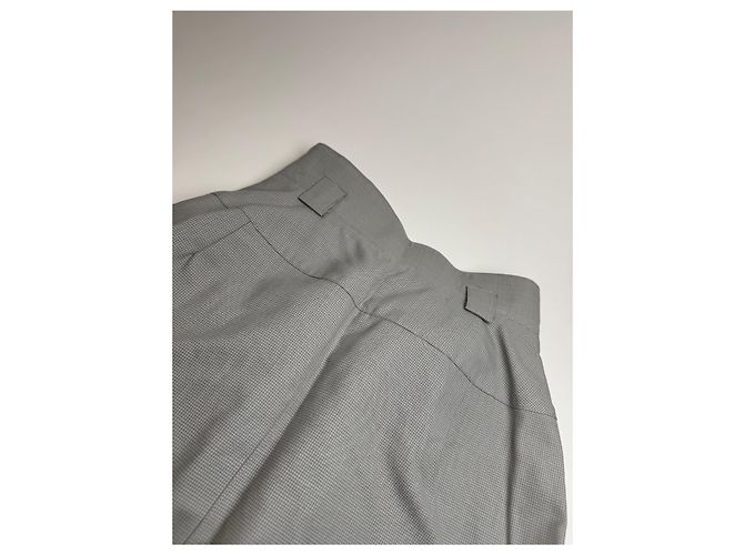 Gonna Vintage Dior A Quadri Grigio Bianco S - vista 11