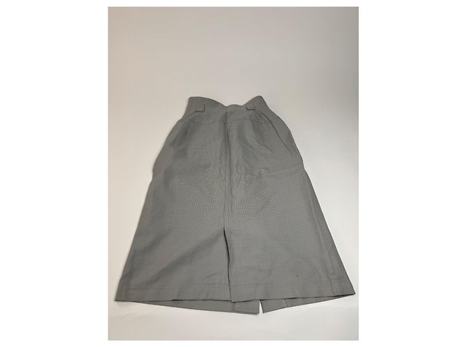 Gonna Vintage Dior A Quadri Grigio Bianco S - vista 9