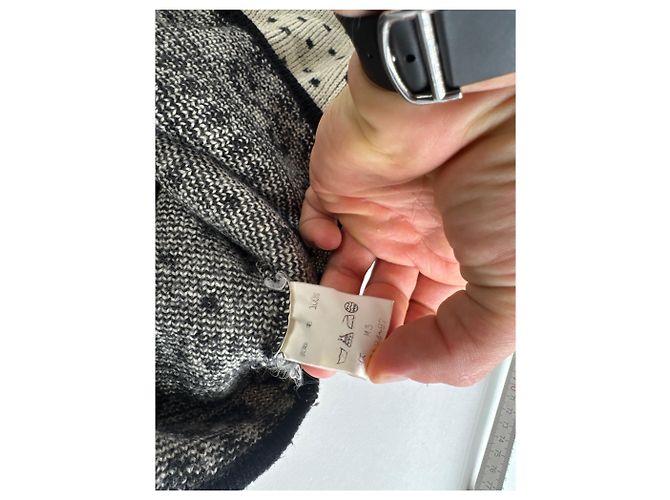 Autre Marque Pull ras du cou à pois vintage Kansai Yamamoto M/L Gris - vue 10