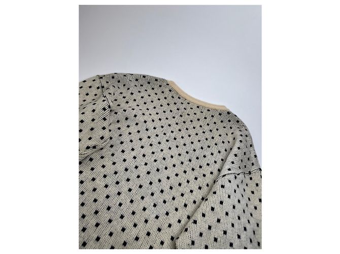 Autre Marque Pull ras du cou à pois vintage Kansai Yamamoto M/L Gris - vue 12