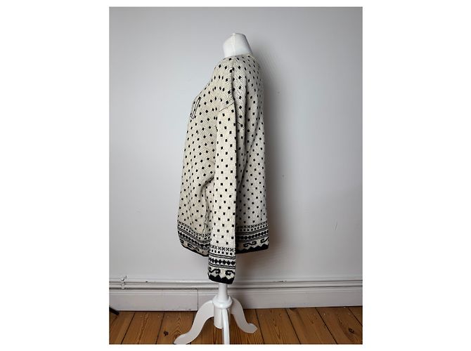 Autre Marque Pull ras du cou à pois vintage Kansai Yamamoto M/L Gris - vue 2