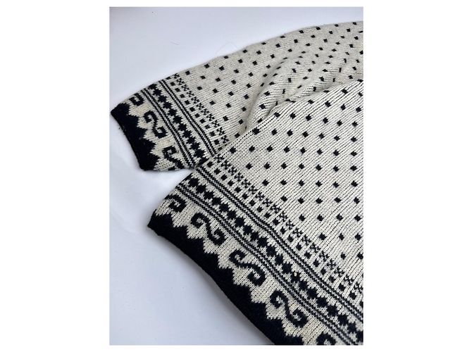 Autre Marque Pull ras du cou à pois vintage Kansai Yamamoto M/L Gris - vue 7