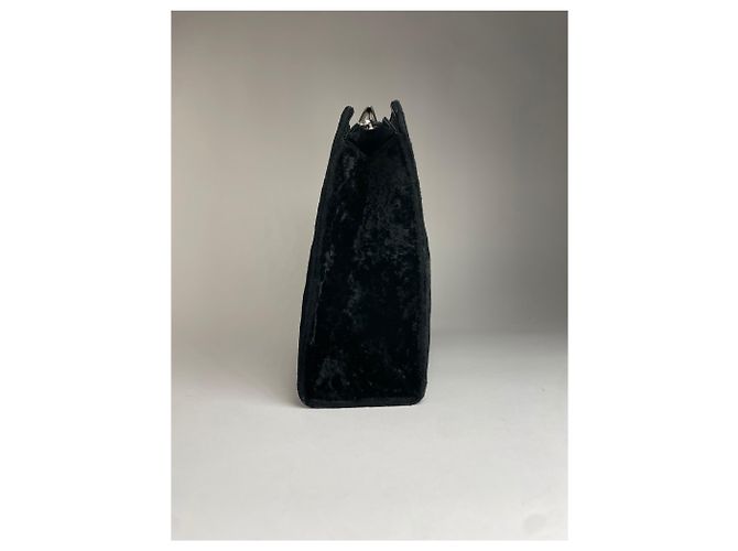 Vintage Courreges Handtasche aus Kunstfell schwarz - Ansicht 7