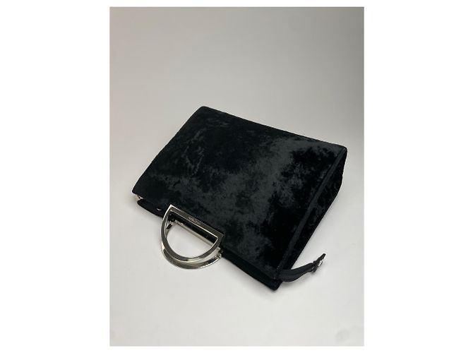 Vintage Courreges Handtasche aus Kunstfell schwarz - Ansicht 9