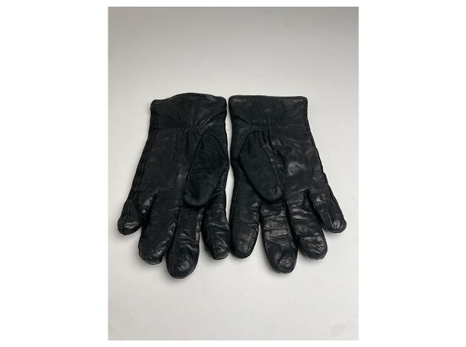 Vintage Fendi Lederhandschuhe Schwarz S/M - Ansicht 2