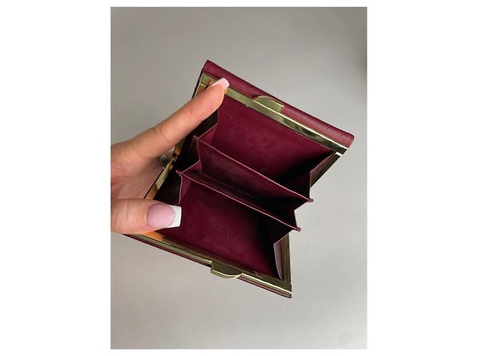 Vintage Givenchy Ostrich Leather Wallet purple - view 5