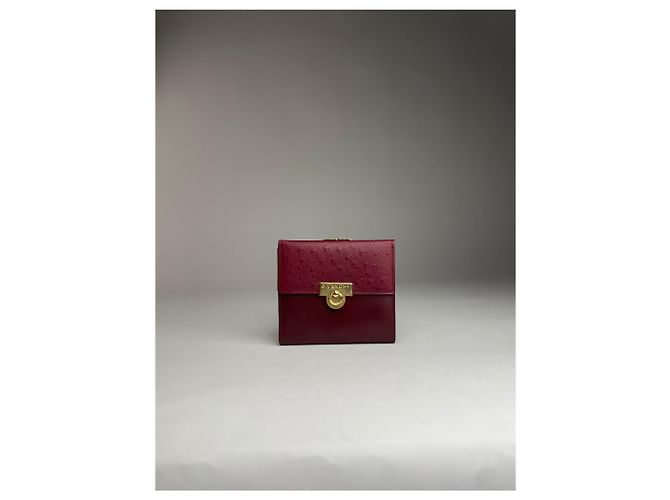 Vintage Givenchy Ostrich Leather Wallet purple - view 7