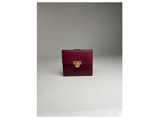Vintage Givenchy Ostrich Leather Wallet purple - view 9