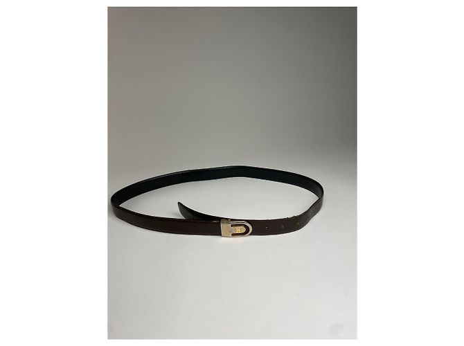 Vintage Givenchy Wende-Ledergürtel schwarz braun - Ansicht 6