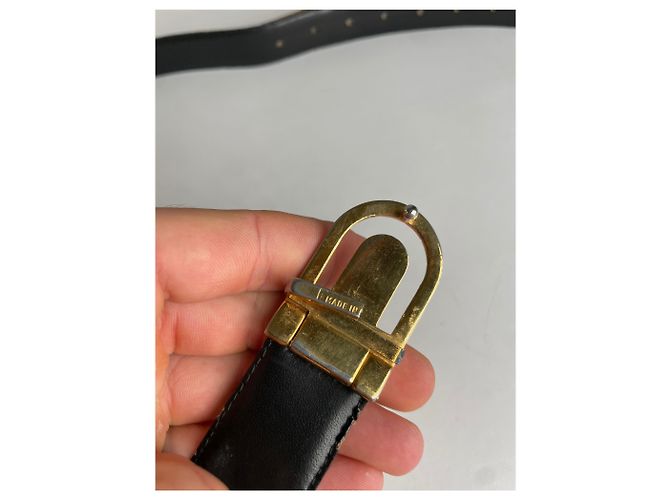 Vintage Givenchy Wende-Ledergürtel schwarz braun - Ansicht 9