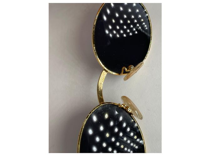Occhiali da sole Vintage Fendi Roma Oro Nero - vista 9