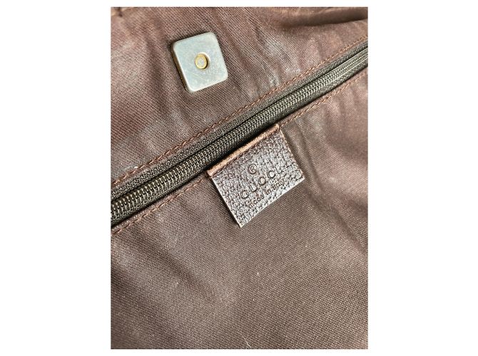 Vintage Gucci Monogram Handtasche Beige Braun - Ansicht 4