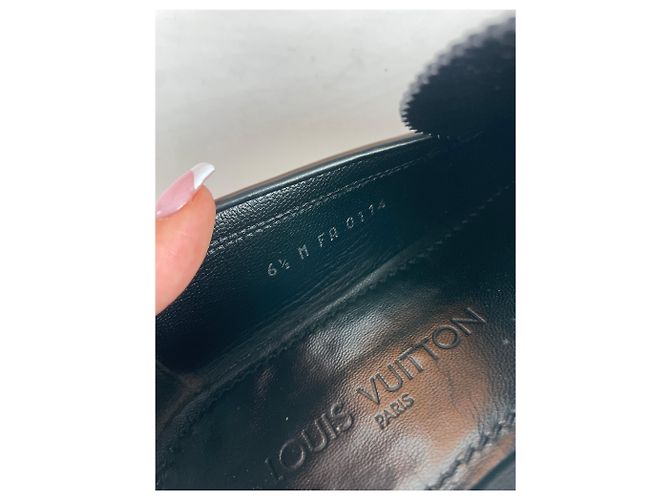 Vintage Louis Vuitton Leder Slipper Schwarz - Ansicht 10