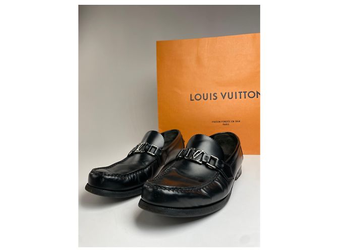 Vintage Louis Vuitton Leder Slipper Schwarz - Ansicht 11