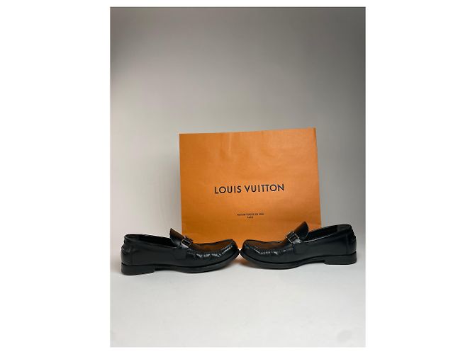 Vintage Louis Vuitton Leder Slipper Schwarz - Ansicht 3
