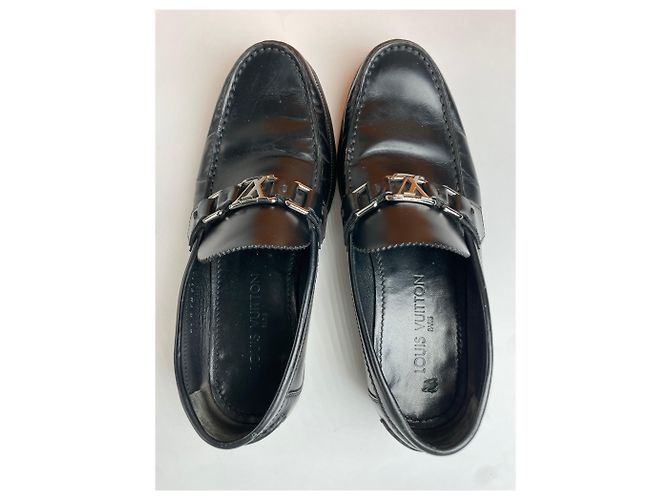 Vintage Louis Vuitton Leder Slipper Schwarz - Ansicht 4