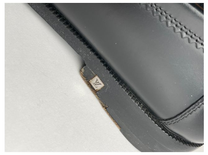 Vintage Louis Vuitton Leder Slipper Schwarz - Ansicht 6