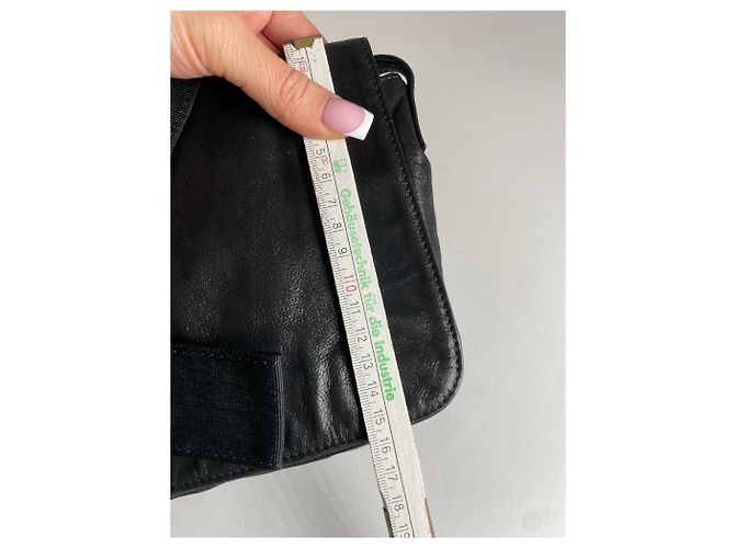 Chloé Borsa a spalla in pelle con nastro vintage Chloe Nera Nero - vista 10