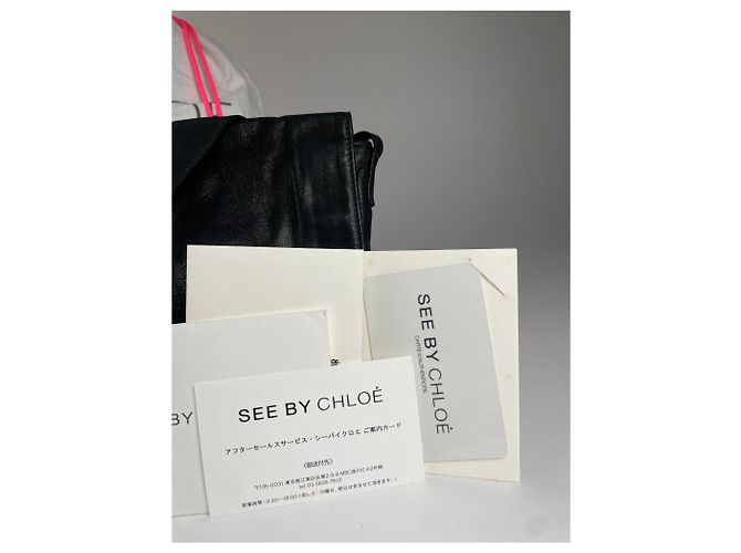Chloé Borsa a spalla in pelle con nastro vintage Chloe Nera Nero - vista 6