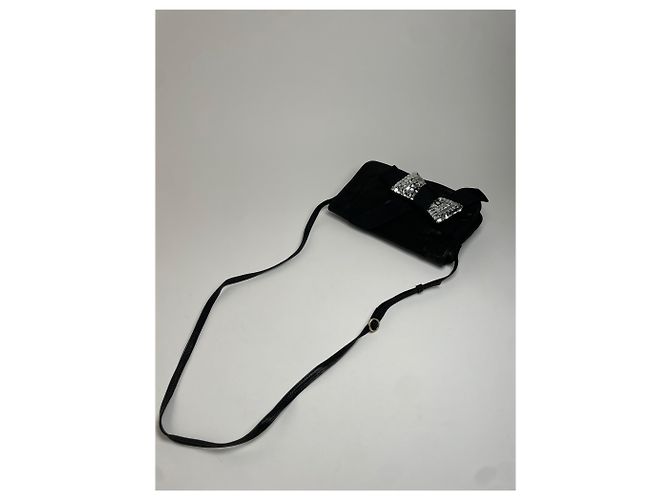 Chloé Borsa a spalla in pelle con nastro vintage Chloe Nera Nero - vista 7