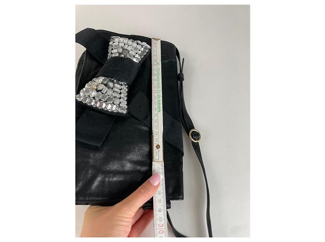 Chloé Borsa a spalla in pelle con nastro vintage Chloe Nera Nero - vista 9