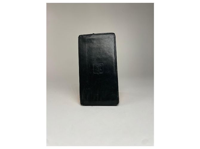 Triomphe Céline Vintage Celine Paris Leather ID Holder black - view 2