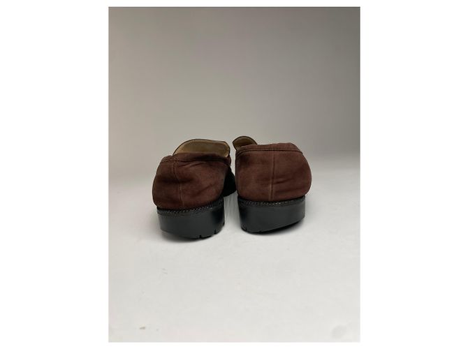 Mocassini in suede Gucci vintage con morsetto da uomo - Marrone - vista 5