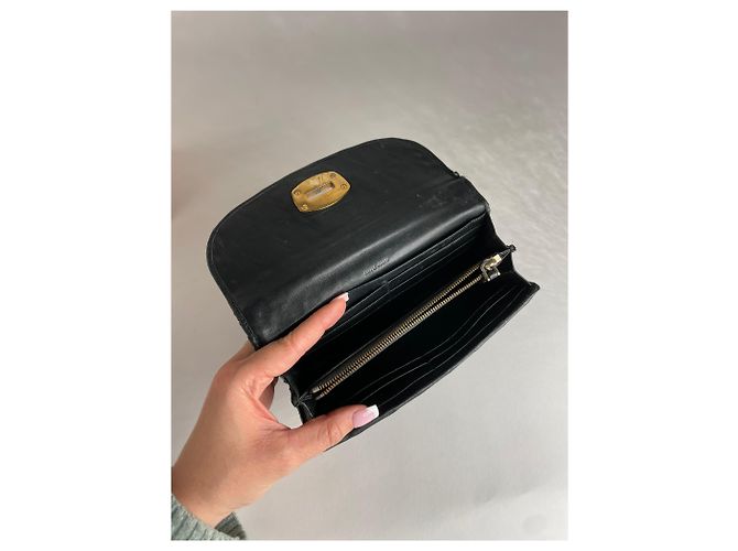 Vintage Studded Miu Miu Leather Wallet Black - view 6